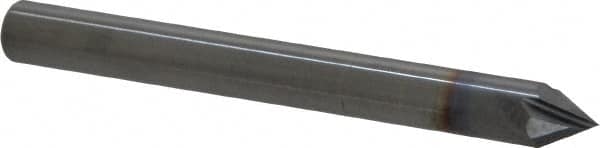 Accupro - 1/4" Diam 4 Flute Single End Solid Carbide Chamfer Mill - Exact Industrial Supply