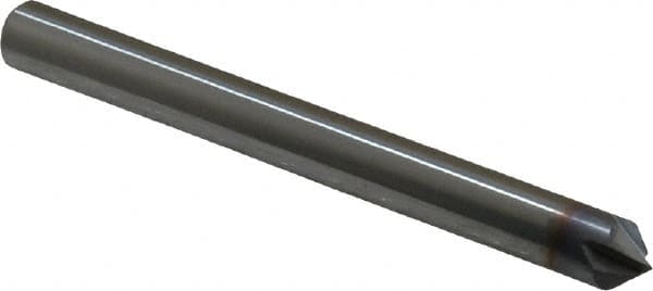 Accupro - 1/4" Diam 4 Flute Single End Solid Carbide Chamfer Mill - Exact Industrial Supply