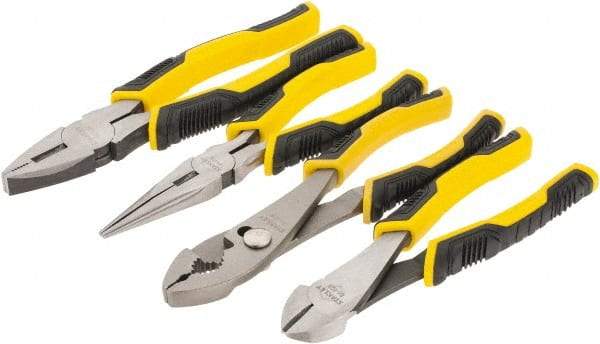 Stanley - 4 Piece Plier Set - Comes in Display Card - Exact Industrial Supply