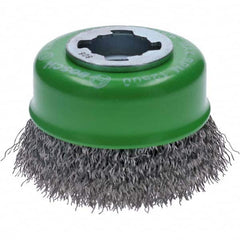 Bosch - 3" Diam 0.012" X-LOCK Carbon Steel Fill Cup Brush - Exact Industrial Supply
