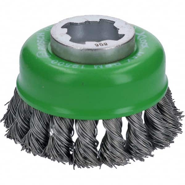 Bosch - 3" Diam 0.012" X-LOCK Carbon Steel Fill Cup Brush - Exact Industrial Supply