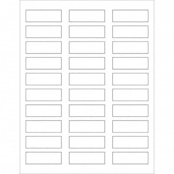 Tape Logic - Pack of (30), 100 Sheet 2-1/4" x 3/4" White Permanent Acrylic Laser Labels - Exact Industrial Supply