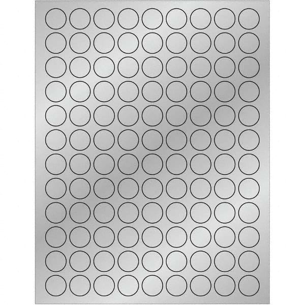 Tape Logic - Pack of (108), 100 Sheet 3/4" x 3/4" Silver Permanent Acrylic Laser Labels - Exact Industrial Supply