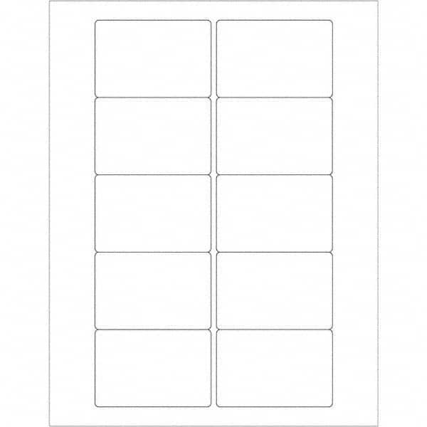 Tape Logic - Pack of (10), 100 Sheet 3" x 2" White Polyester Weatherproof Labels - Exact Industrial Supply
