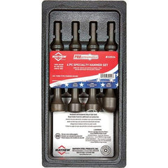 Mayhew - 1" Head Width, 6" OAL, Specialty Hammer Set - Round Drive, Round Shank, Steel - Exact Industrial Supply