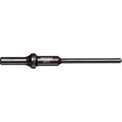 Mayhew - 1/4" Head Width, 6" OAL, Roll Pin Punch - Round Drive, Round Shank, Steel - Exact Industrial Supply
