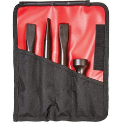 Mayhew - 1-1/4" Head Width, 7-1/2" OAL, HD Pneumatic Mix Set - Round Drive, Round Shank, Steel - Exact Industrial Supply