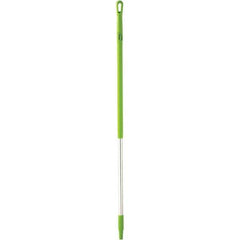 Vikan - 51 x 1-1/4" Aluminum Squeegee Handle - European Threaded Connection, Green - Exact Industrial Supply