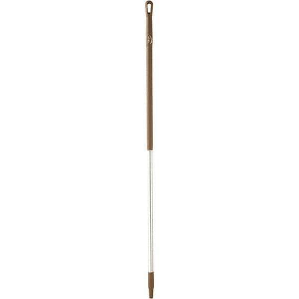 Vikan - 59 x 1-1/4" Aluminum Squeegee Handle - European Threaded Connection, Brown - Exact Industrial Supply