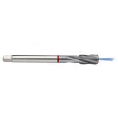 M6x1.0 6HX 3-Flute PM Cobalt Red Ring Semi-Bottoming 15 degree Spiral Flute Tap-TiCN - Exact Industrial Supply
