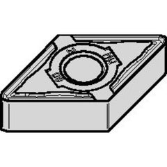 DNMG 432 Double-sided|G WM25CT, 0.016″ Corner Radius, 3/16″ Thick, 1/2″ Inscribed Circle, TiN, Turning Indexable Insert - Exact Industrial Supply