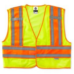 8245PSV 6/7XL LIME SAFETY VEST - Exact Industrial Supply