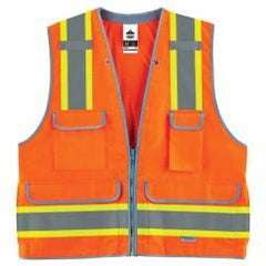 8254HDZ 4/5XL ORG HD SURVEYORS VEST - Exact Industrial Supply