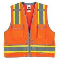 8254HDZ S/M ORANGE HD SURVEYORS VEST - Exact Industrial Supply