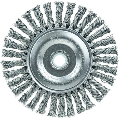 Mini Roughneck 4″ Stringer Bead Wheel, .020″ Steel Fill, 1/2″-3/8″ Arbor Hole - Exact Industrial Supply