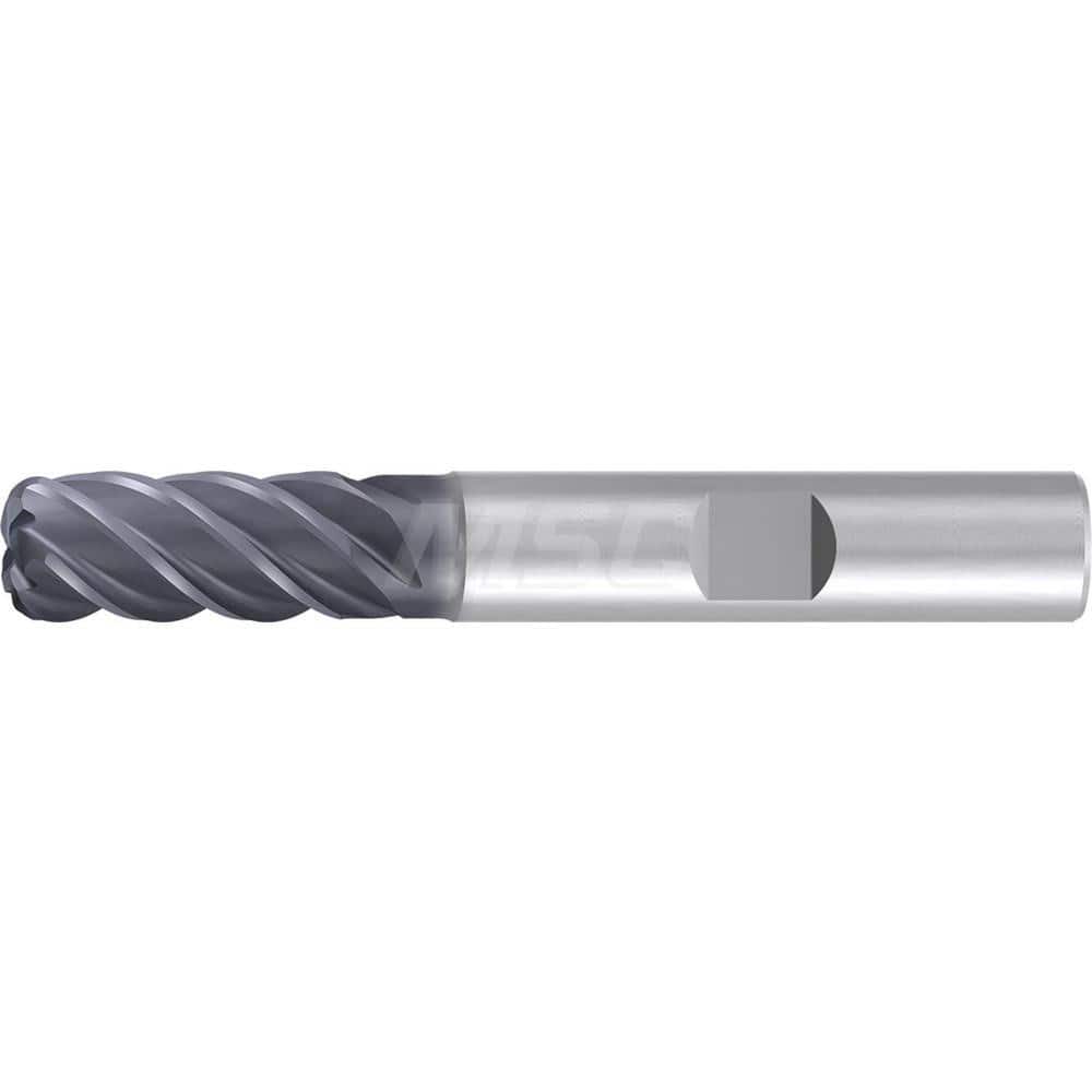 1/2″ Diam 5-Flute 35/38° Solid Carbide 0.015″ Corner Radius Roughing & Finishing End Mill AlCr Finish, 1″ LOC, 3″ OAL, 1/2″ Shank Diam, Centercutting, Standard Length
