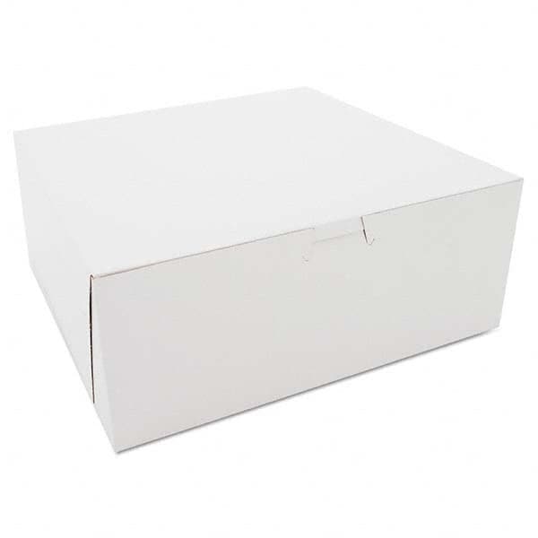 SCT - Bakery Boxes, White, Kraft, 10W x 10D x 4H - Exact Industrial Supply