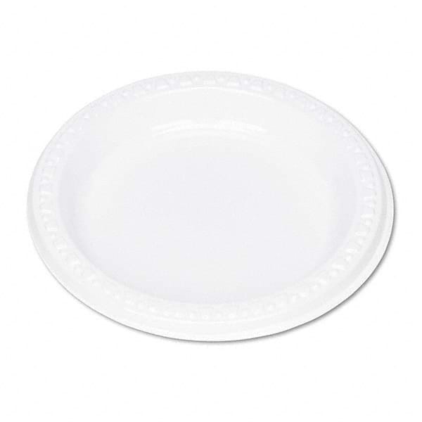 Tablemate Products - Plastic Dinnerware, Plates, 6" Diam, White, 125/Pack - Exact Industrial Supply