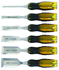 STANLEY® FATMAX® 6 Piece Short Blade Wood Chisel Set - Exact Industrial Supply