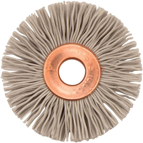 1 3/8″ Diameter-1/4″ Arbor Hole - Abrasive Nylon-Copper Center Straight Nylox Wheel