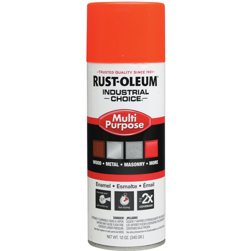 1600 Multi-Purpose Fluorescent Orange Spray Paint - Exact Industrial Supply