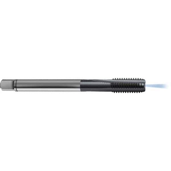 Guhring - M10x1.50 Metric 3 Flute 6HX Bottoming Spiral Flute Tap - High Speed Steel, TiCN Finish, 100mm OAL, Right Hand Flute, Right Hand Thread, D5/D6, Series 4165 - Exact Industrial Supply
