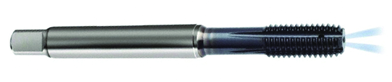 M6 x 1.0 Dia. - 6HX - 4 FL - PM Cobalt Semi-Bott Tap-ALCRN-Coolant-Thru-FORM-C - Exact Industrial Supply