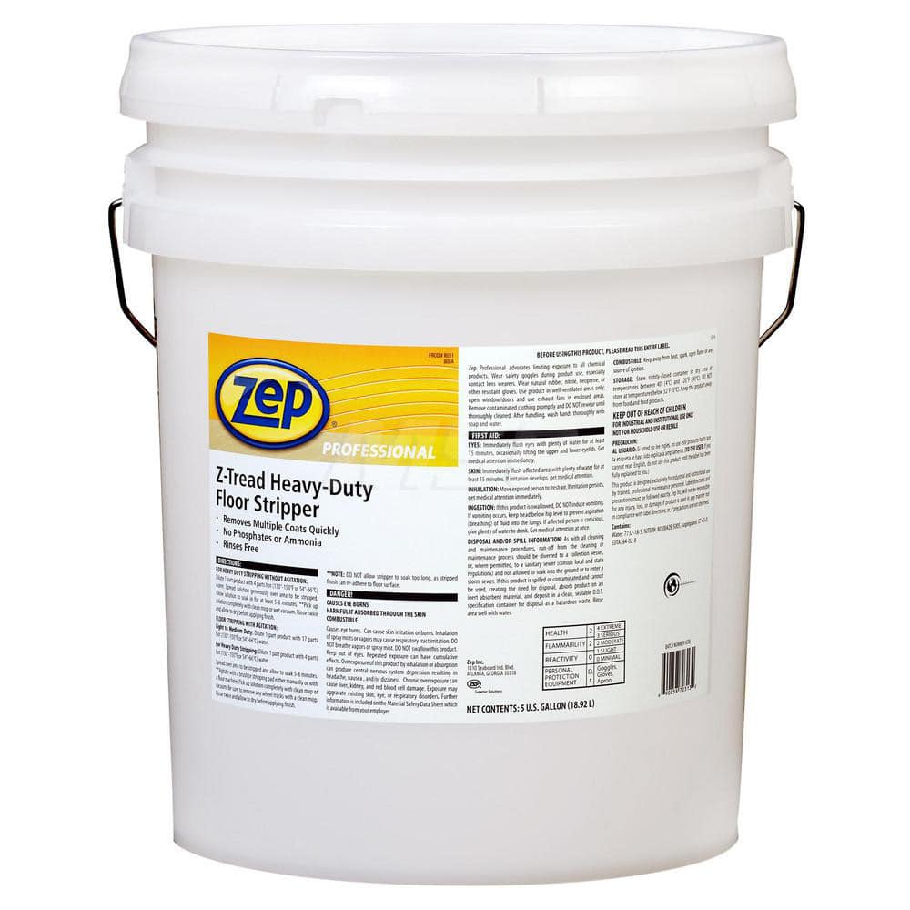 Stripper: 5 gal Pail, Use on Vinyl, Rubber, Asphalt, Terrazzo & Concrete Floors Hard Floor Care