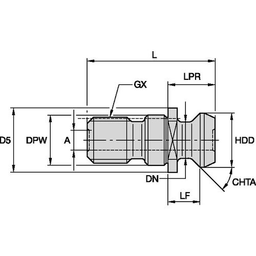 RK40ISBM PULL STUD SK40 ISO7388/2 TYPE B - Exact Industrial Supply