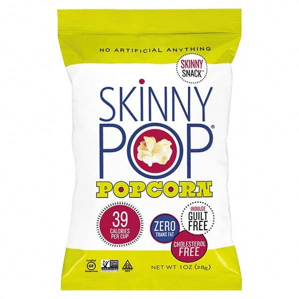 SkinnyPop Popcorn - Snacks, Cookies, Candy & Gum Breakroom Accessory Type: Popcorn Breakroom Accessory Description: Popcorn, Original, 1 oz Bag, 12/Carton - Exact Industrial Supply