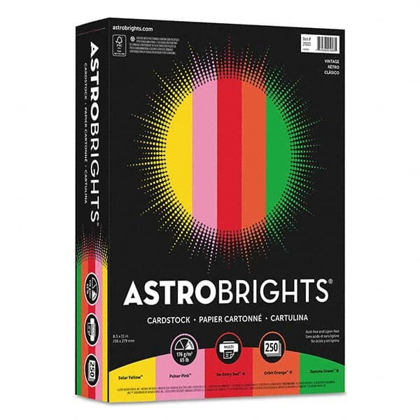 Astrobrights - Office Machine Supplies & Accessories Office Machine/Equipment Accessory Type: Card Stock For Use With: Copiers; Inkjet Printers; Laser Printers - Exact Industrial Supply