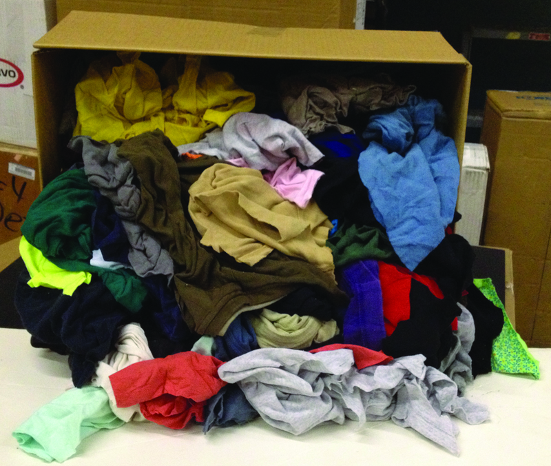 Colored T-Shirt Wiper - 25 lb Box - Exact Industrial Supply