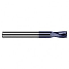 0.0625″ (1/16″) Cutter Diameter × 0.2500″ (1/4″) Flute Length Carbide Flat Bottom Counterbore, 4 Flutes, AlTiN Coated - Exact Industrial Supply
