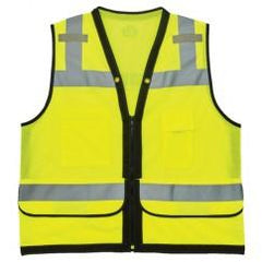 8253HDZ 4/5XL LIME SURVEYORS VEST - Exact Industrial Supply