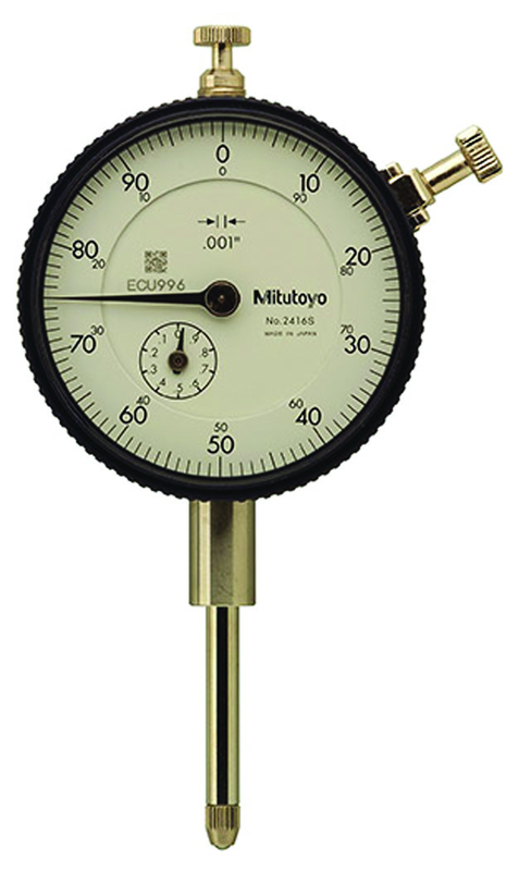 1" Total Range - 0-100 Dial Reading - AGD 2 Dial Indicator - Exact Industrial Supply