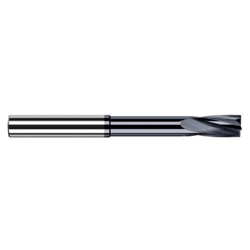 0.0394″ Cutter Diameter × 0.1560″ (5/32″) Flute Length × 0.3130″ Reach Carbide Flat Bottom Counterbore, 4 Flutes, AlTiN Coated - Exact Industrial Supply