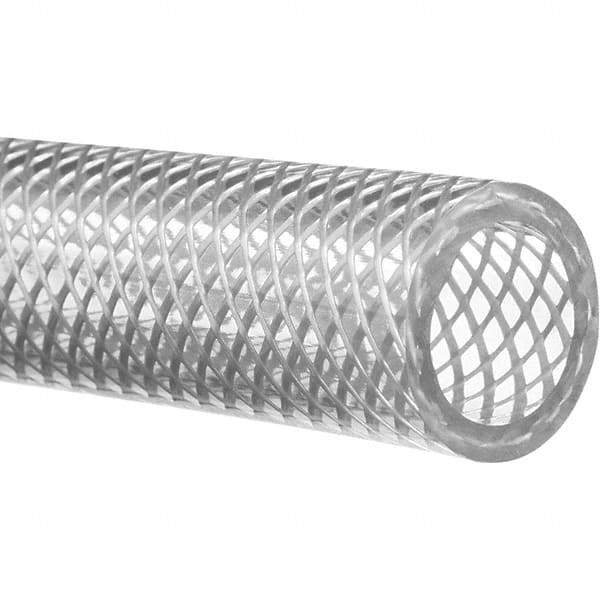 Value Collection - 3/8" ID x 1/2" OD, 50' Long, PVC Reinforced (FDA) Tube - Clear, 140 Max psi, -50 to 150°F - Exact Industrial Supply