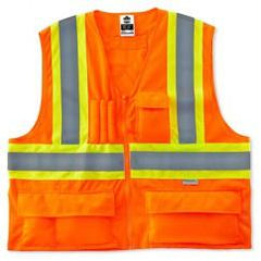 8235ZX 2/3XL ORG 2-TONE X-BACK VEST - Exact Industrial Supply