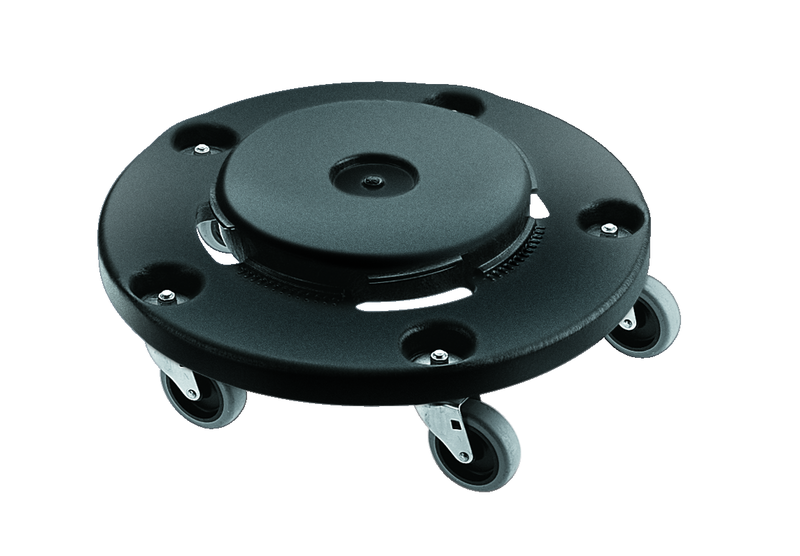 Trash Container Dolly - Black - Exact Industrial Supply