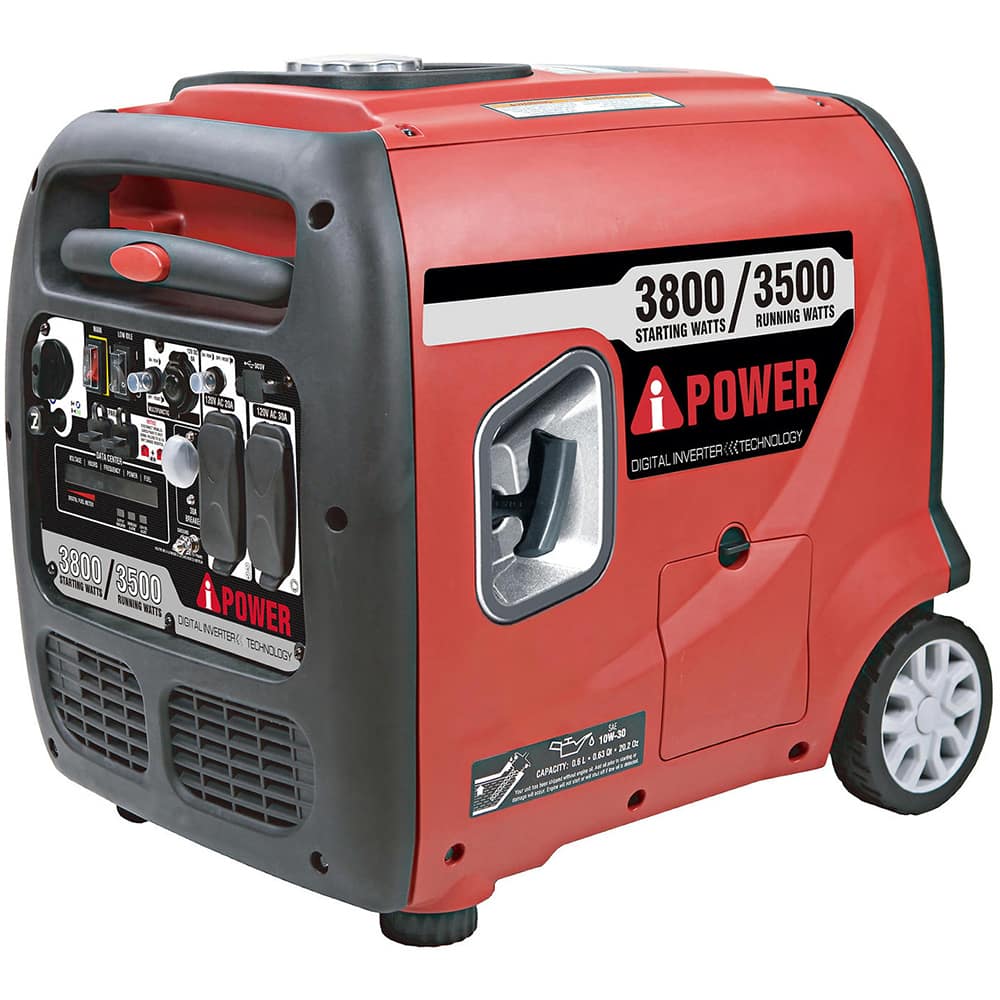 AI Power - Portable Power Generators; Fuel Type: Gasoline ; Starting Method: Manual ; Wattage: 3800 ; Wattage (kW): 3.5 ; Run Time Full Load (Hours): 5.00 ; Horsepower (HP): 5.1