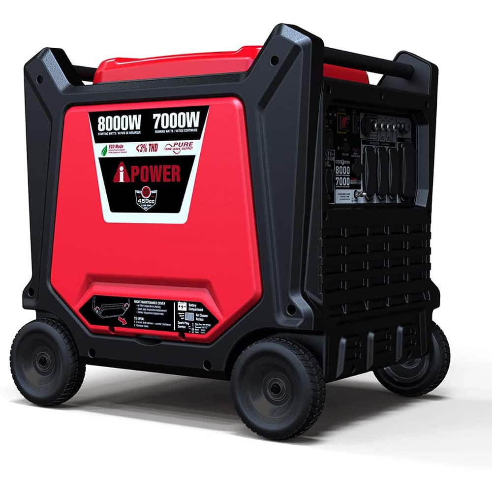 AI Power - Portable Power Generators; Fuel Type: Gasoline ; Starting Method: Electric/Manual ; Wattage: 8000 ; Wattage (kW): 8 ; Run Time Full Load (Hours): 6.50 ; Horsepower (HP): 10.7