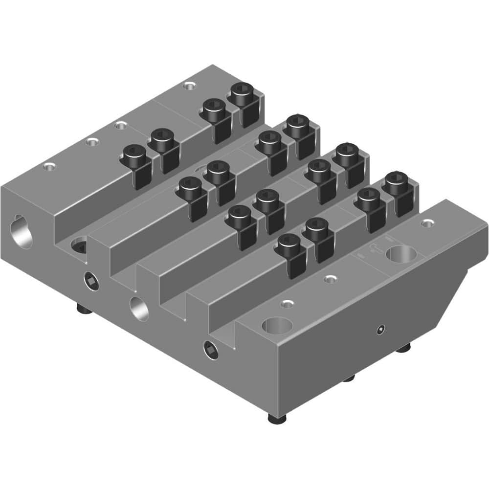 Swiss Gang Plates; Machine Compatibility: Citizen; For Use With: Citizen D25 VII; Citizen D25 VIII; Number of Stations: 4; Quick Change: Yes; Material: Alloy Steel; Station Size: 3x16mm, 1x20mm; Additional Information: Only ARNO split-shank ™FAST CHANGE