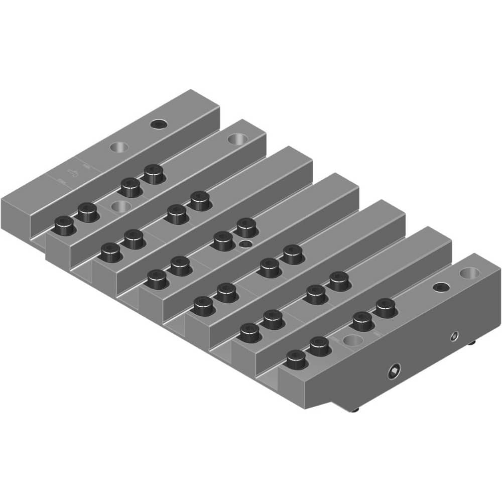 Swiss Gang Plates; Machine Compatibility: STAR; For Use With: STAR SR32J III Type B; Number of Stations: 6; Quick Change: Yes; Material: Alloy Steel; Station Size: 6x16mm; Additional Information: Only ARNO split-shank ™FAST CHANGE ™ tool holders and fixe