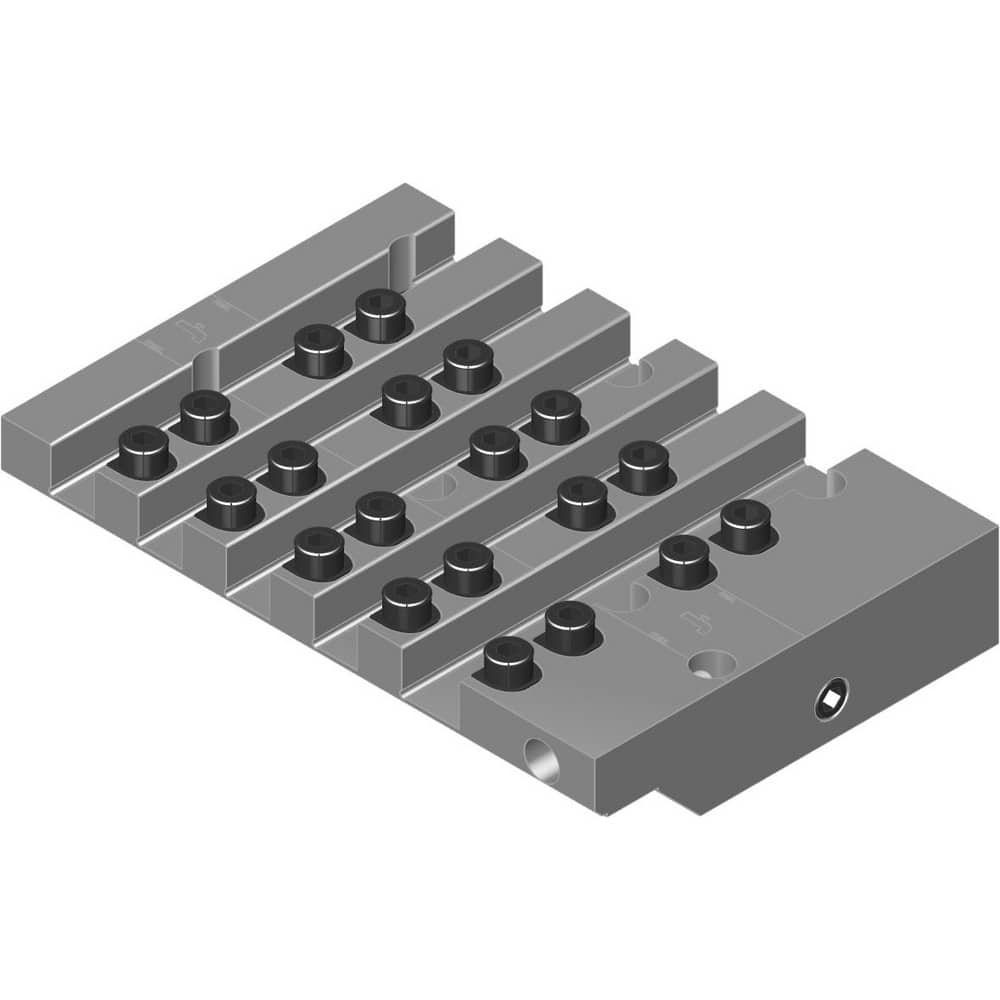 Swiss Gang Plates; Machine Compatibility: Citizen; For Use With: Citizen A320; Citizen A20 VII; Number of Stations: 5; Quick Change: Yes; Material: Alloy Steel; Station Size: 4x12mm, 1x16mm; Additional Information: Only ARNO split-shank ™FAST CHANGE ™ to