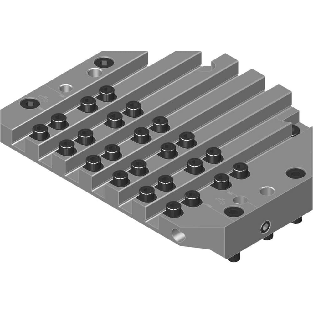 Swiss Gang Plates; Machine Compatibility: Citizen; For Use With: Citizen K16E VII; Number of Stations: 6; Quick Change: Yes; Material: Alloy Steel; Station Size: 6x12mm; Additional Information: Only ARNO split-shank ™FAST CHANGE ™ tool holders and fixed