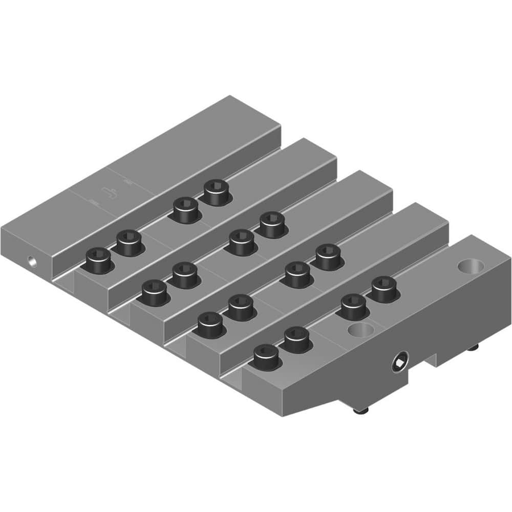 Swiss Gang Plates; Machine Compatibility: STAR; For Use With: STAR SW20; Number of Stations: 4; Quick Change: Yes; Material: Alloy Steel; Station Size: 4x12mm; Additional Information: Only ARNO split-shank ™FAST CHANGE ™ tool holders and fixed stops (wit