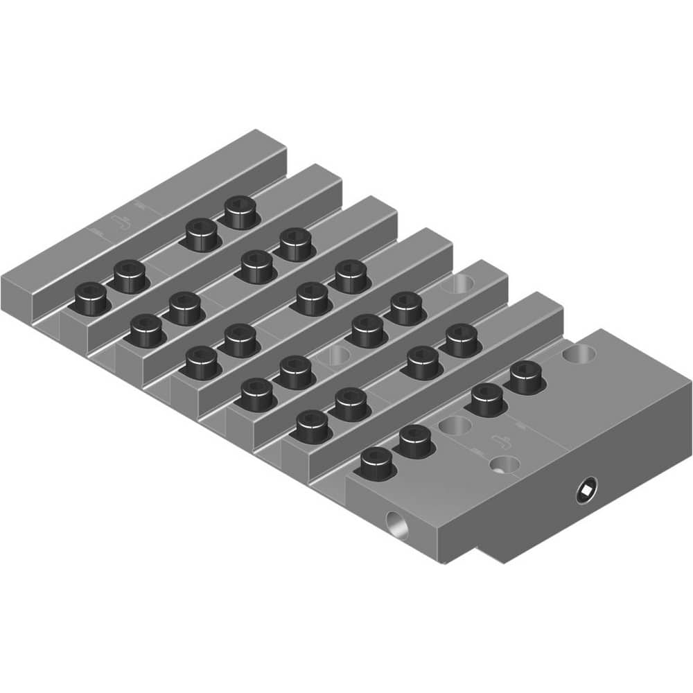 Swiss Gang Plates; Machine Compatibility: Citizen; For Use With: Citizen A320; Citizen A20 VII; Number of Stations: 6; Quick Change: Yes; Material: Alloy Steel; Station Size: 5x12mm, 1x16mm; Additional Information: Only ARNO split-shank ™FAST CHANGE ™ to