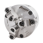 3-Jaw (2 Piece) Scroll Chuck Forged Steel Body Front Mount 6in Plain Back, - Exact Industrial Supply