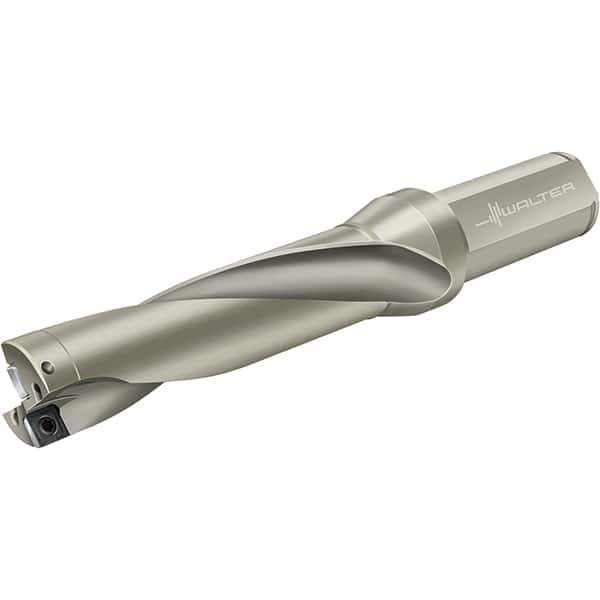 Walter - 228mm Max Drill Depth, 4xD, 57mm Diam, Indexable Insert Drill - 2 Inserts, 40mm Shank Diam, Flange Shank - Exact Industrial Supply