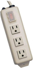 Tripp-Lite - 3 Outlets, 120 VAC15 Amps, 6' Cord, Power Outlet Strip - Keyhole, Tab Mount, 5-15 NEMA Configuration, 8.7" Strip - Exact Industrial Supply